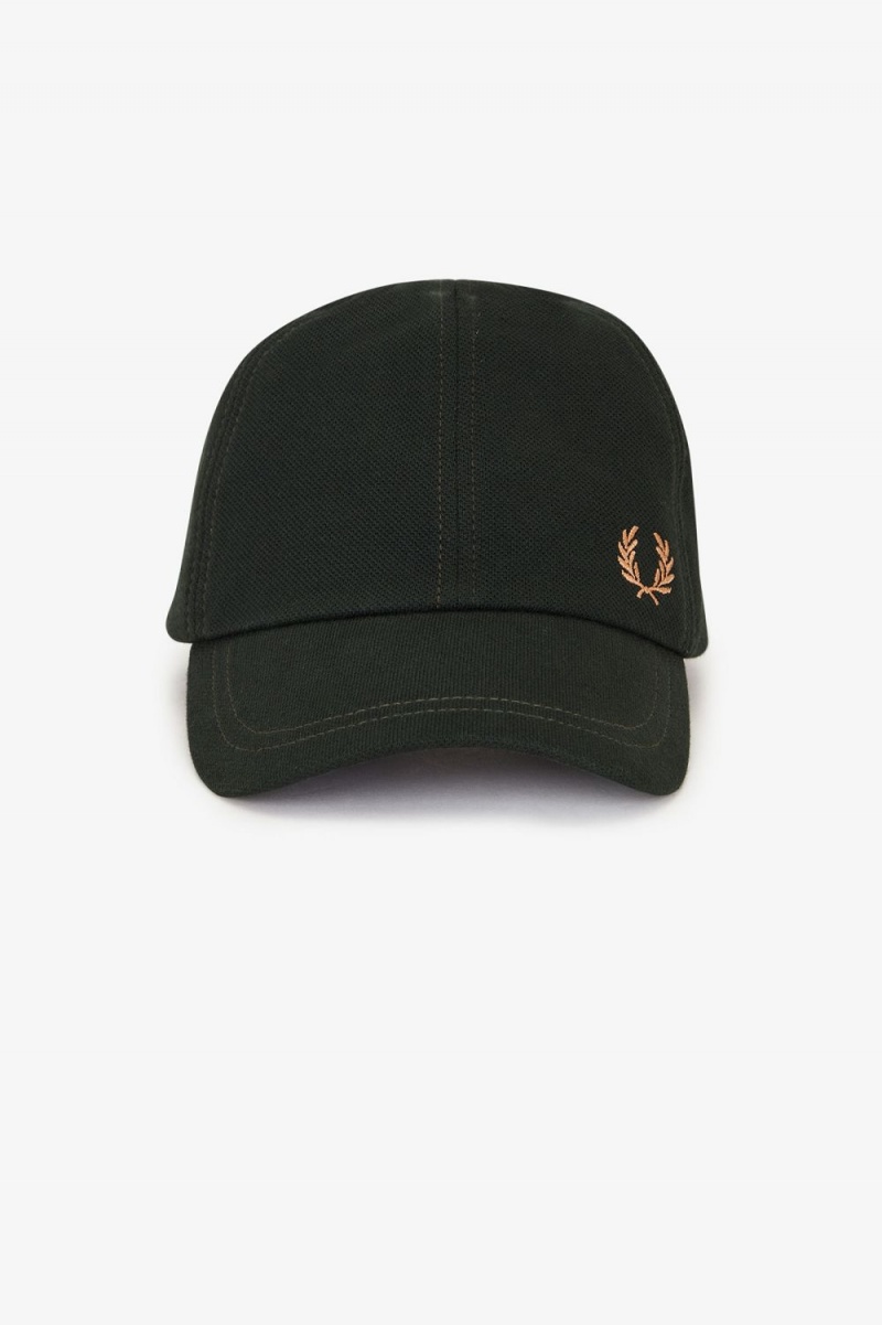 Fred Perry Classic Pique Men's Caps Night Green Light Rust | VPXBN3902