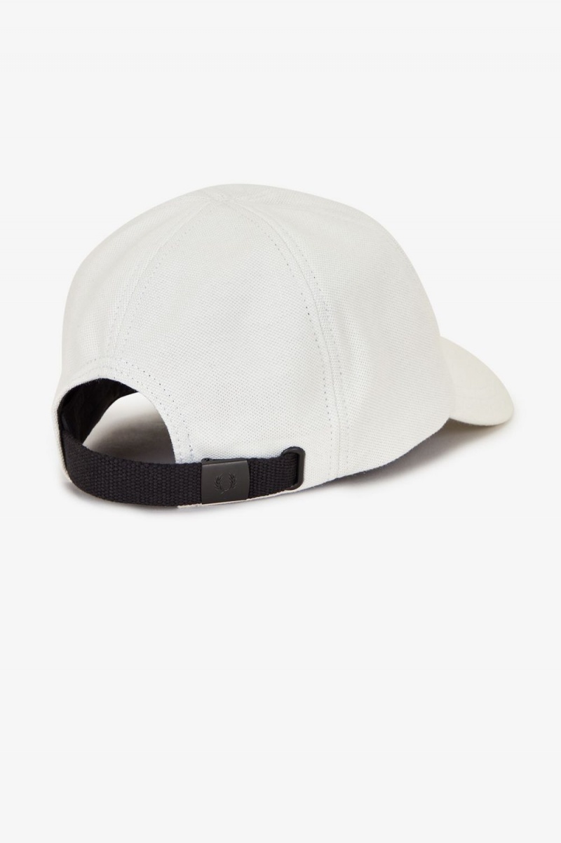 Fred Perry Classic Pique Men's Caps Snow White Green | PZSFT2450