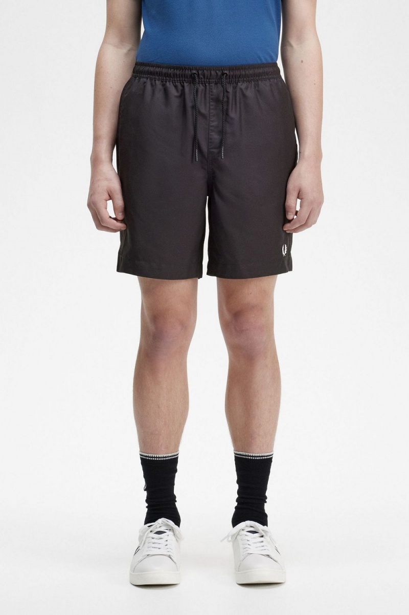 Fred Perry Classic Swim Men\'s Shorts Black | BTUHC8490