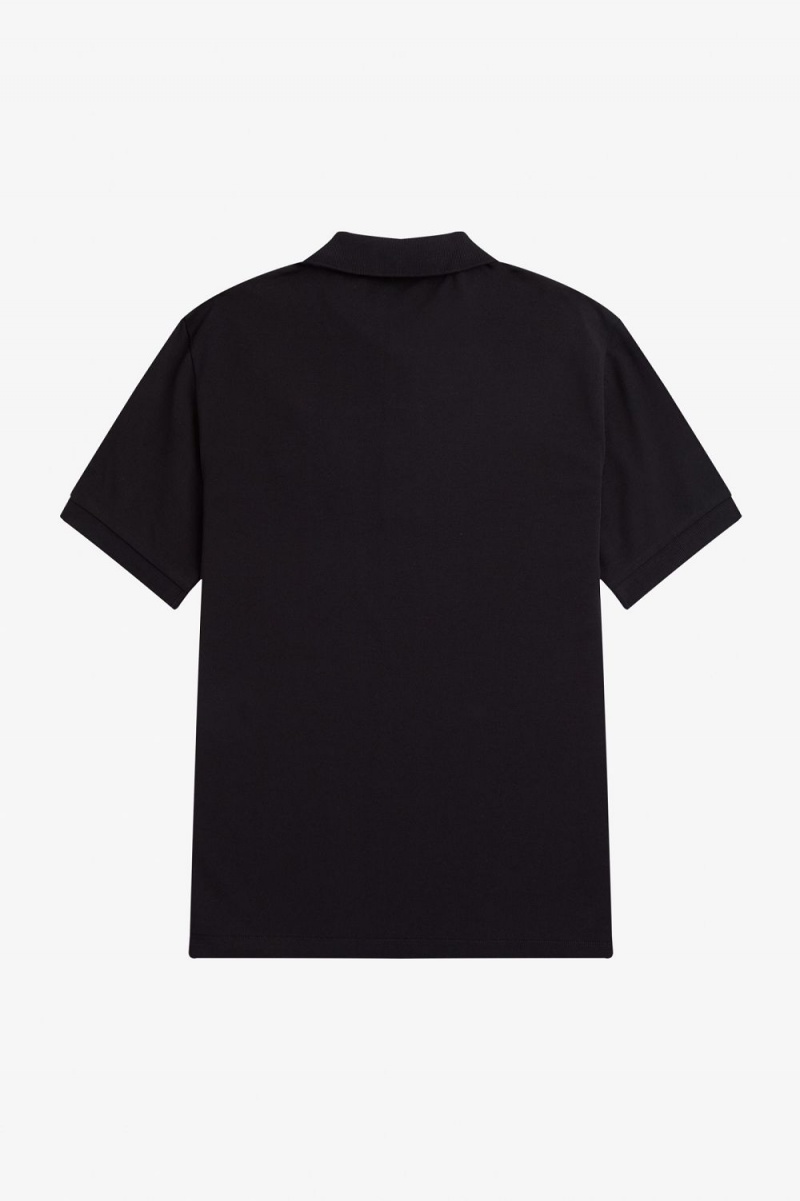 Fred Perry Contrast Collar Men's Polo Shirt Black | WTYRL1472