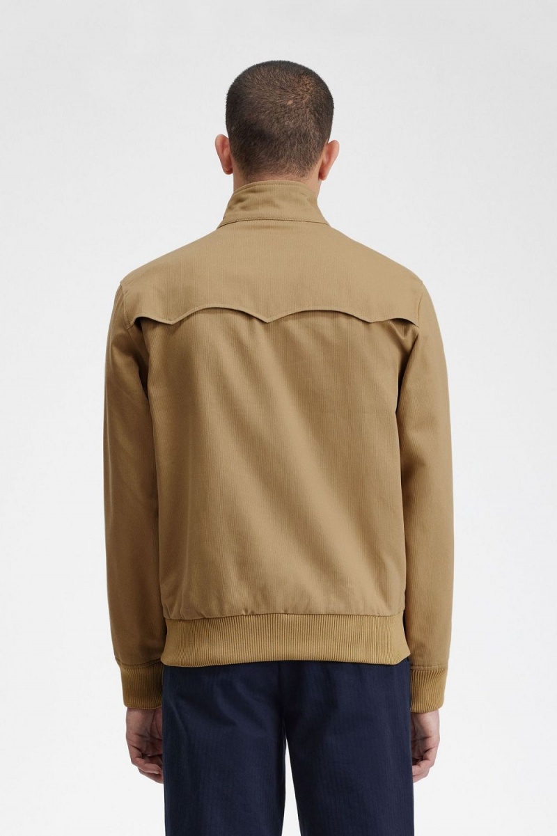 Fred Perry Corduroy Harrington Men's Jackets Green | KWNEO9627