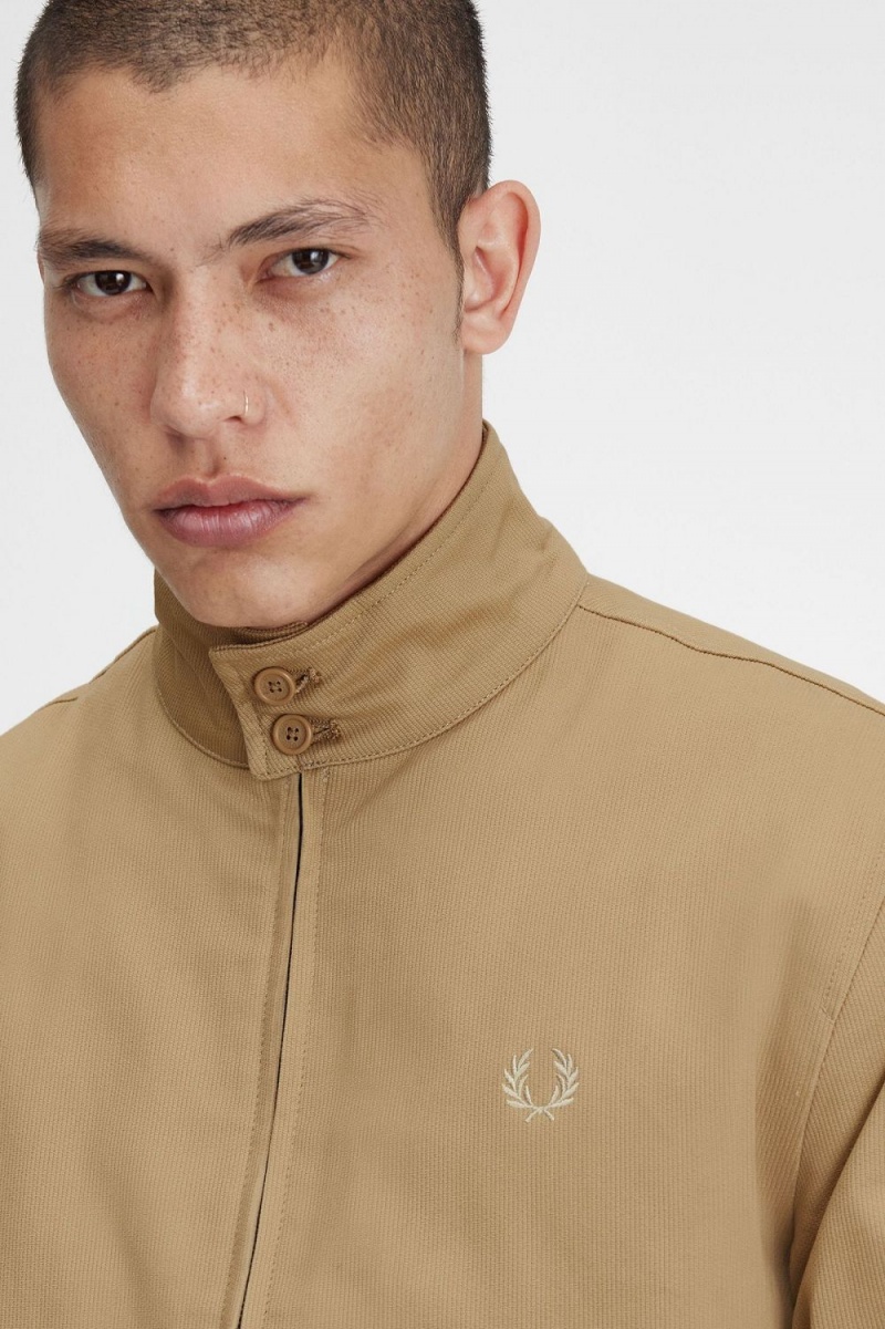 Fred Perry Corduroy Harrington Men's Jackets Green | KWNEO9627