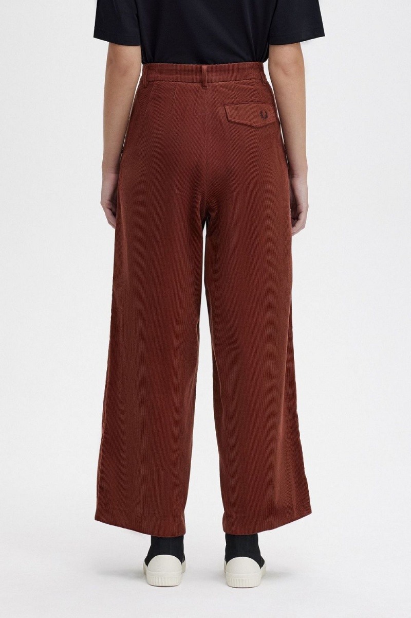 Fred Perry Corduroy Women's Pants Whisky Brown | RMUFJ7235