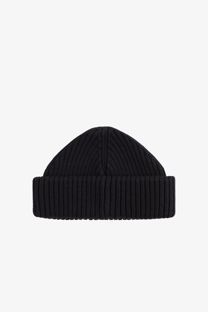 Fred Perry Cotton Rib Men's Caps Black Green | BWQZP9450