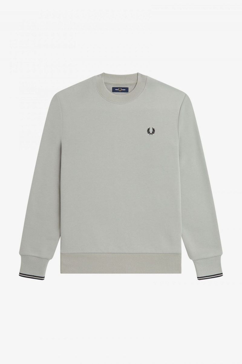 Fred Perry Crew Neck Men's Sweatshirts Grey | ZITHA4281