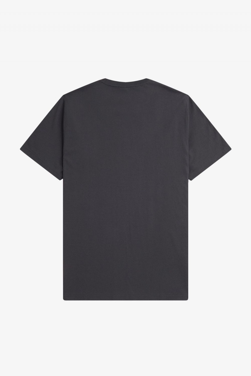 Fred Perry Crew Neck Men's T-Shirt Anchor Grey Dark Coffee | QZWRM5604