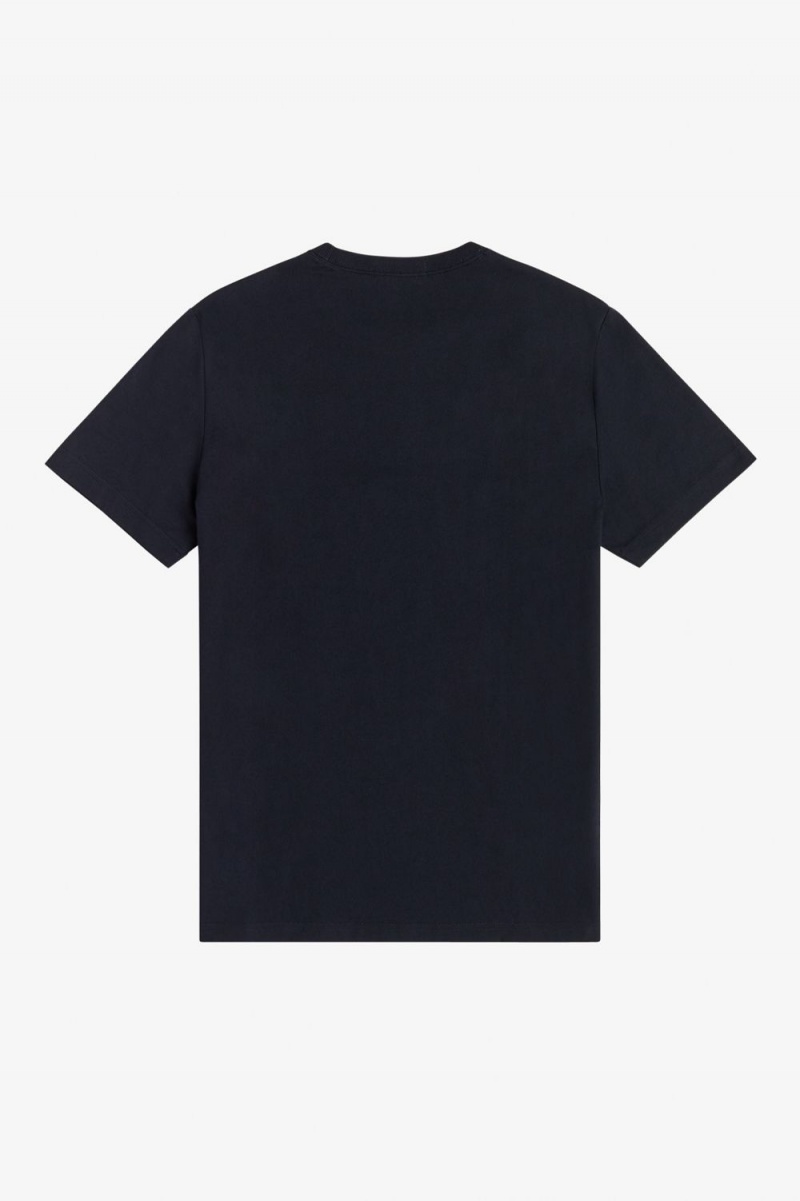 Fred Perry Crew Neck Men's T-Shirt Navy | VYAJG3164