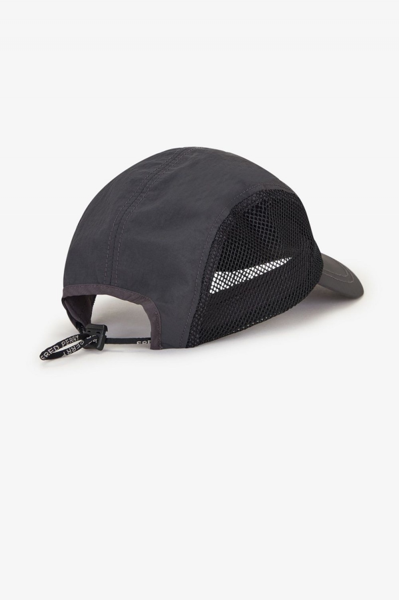 Fred Perry Crinkle Nylon Mesh Men's Caps Anchor Grey | IUSKZ4521