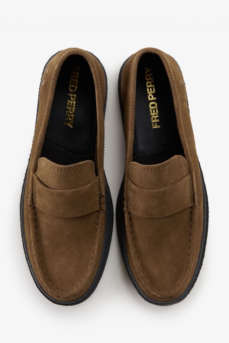 Fred Perry Dawson Men's Loafers Brown | FUEQD6385