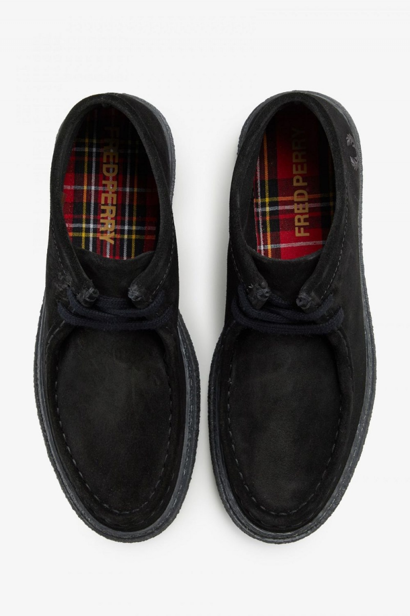 Fred Perry Dawson Mid Women's Loafers Black | OCPXE4713