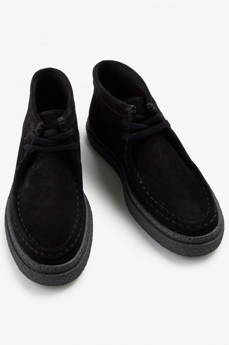 Fred Perry Dawson Mid Women's Loafers Black | OCPXE4713