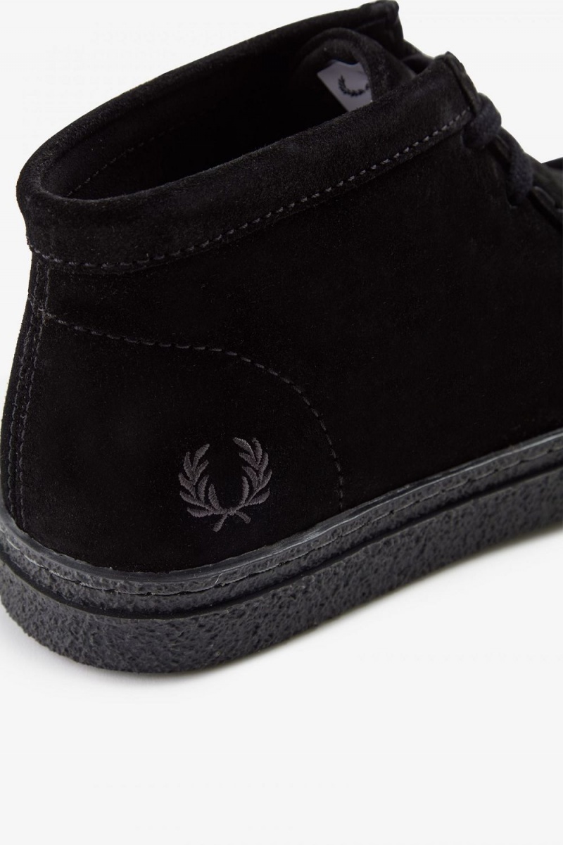 Fred Perry Dawson Mid Women's Loafers Black | OCPXE4713