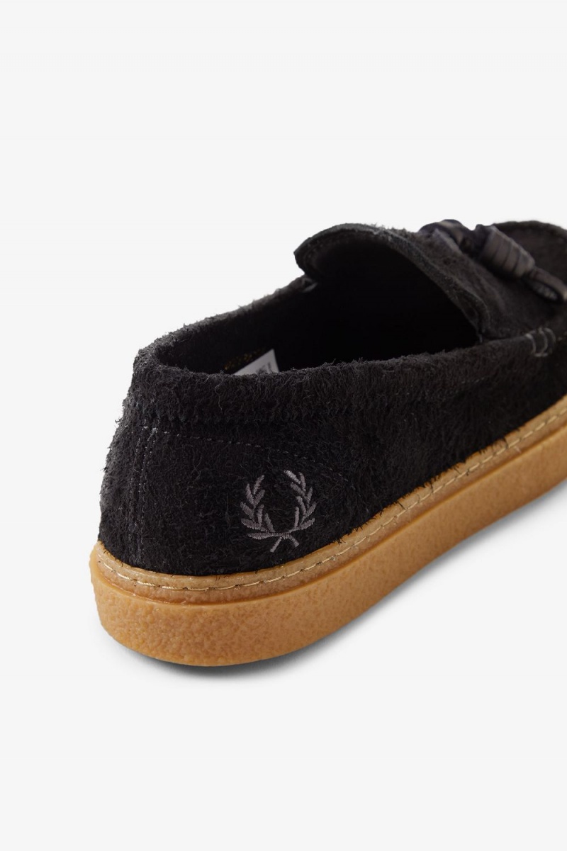 Fred Perry Dawson Tassel Men's Loafers Black | QTZAE4297