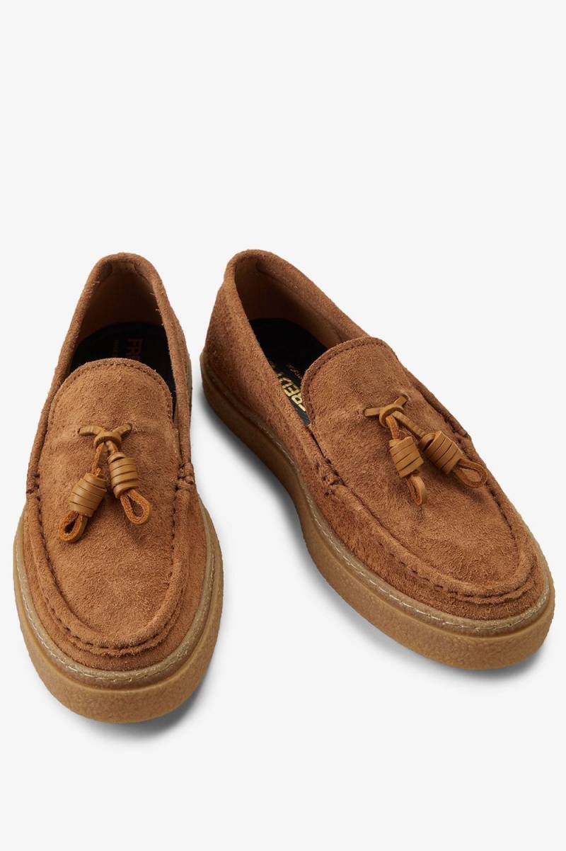 Fred Perry Dawson Tassel Men's Loafers Dark Coffee | HRJBY8536