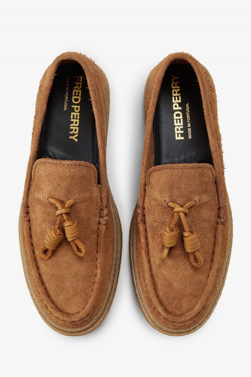 Fred Perry Dawson Tassel Men's Loafers Dark Coffee | HRJBY8536