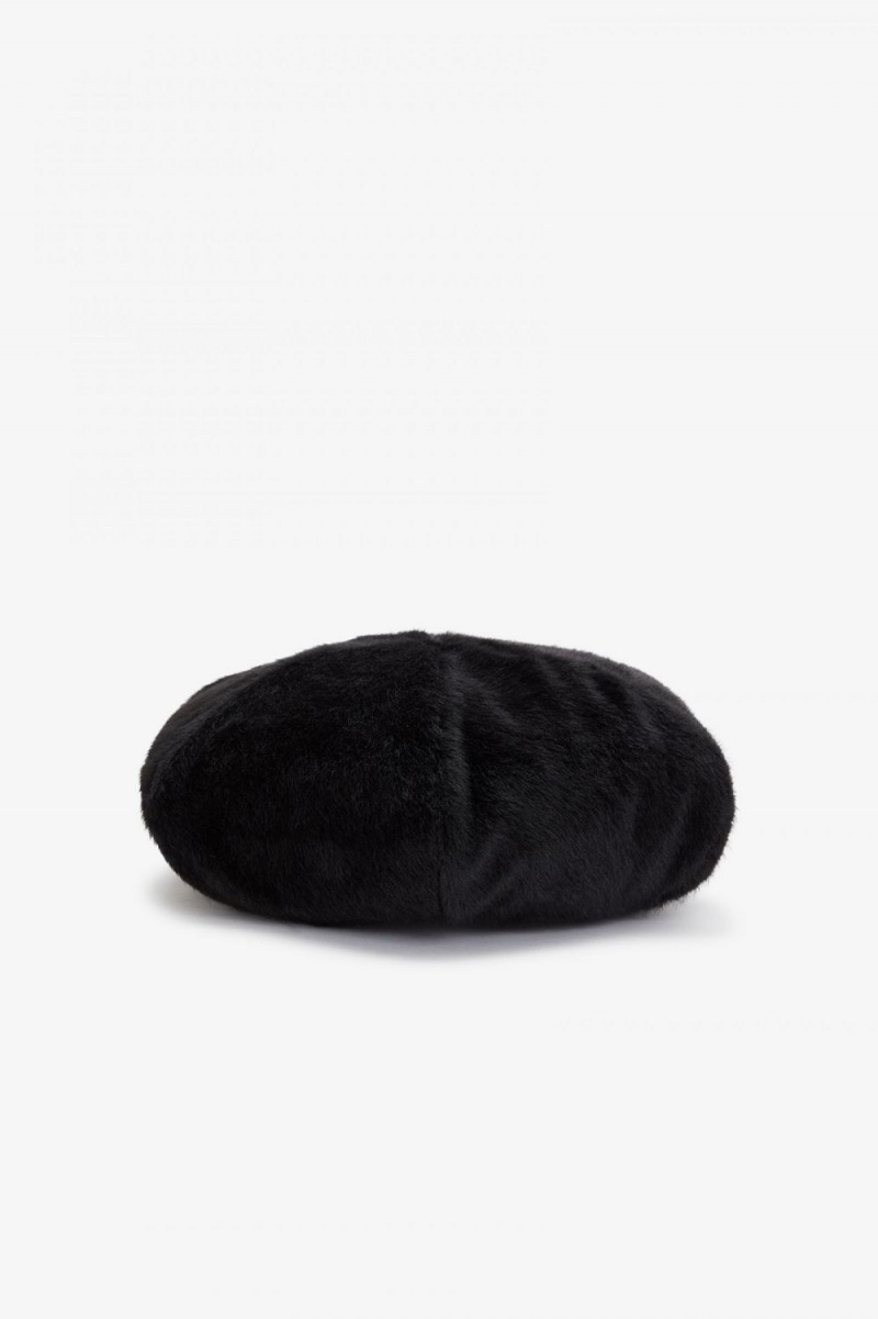 Fred Perry Embroidered Beret Women's Hats Black | ALNWZ4931