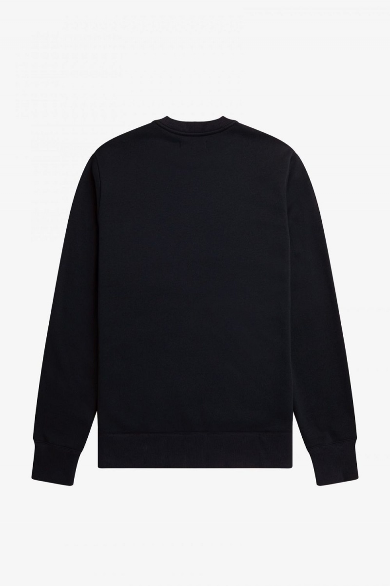 Fred Perry Embroidered Men's Sweatshirts Navy | MULQJ7624