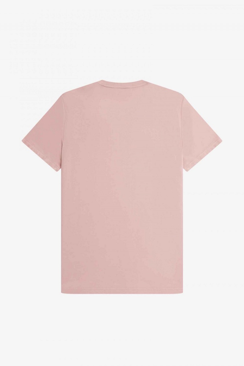 Fred Perry Embroidered Men's T-Shirt Dusty Rose Pink | JVMKX3597