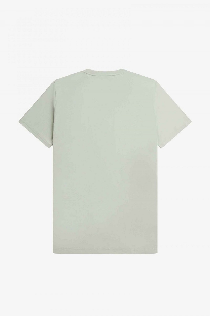 Fred Perry Embroidered Men's T-Shirt Grey | DWAMX4210