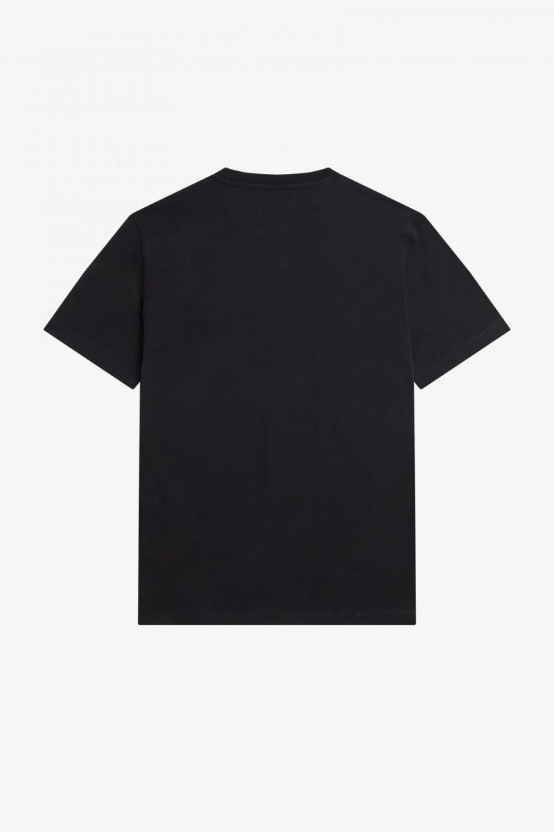 Fred Perry Enamel Pin Men's T-Shirt Black | DMGLR8754