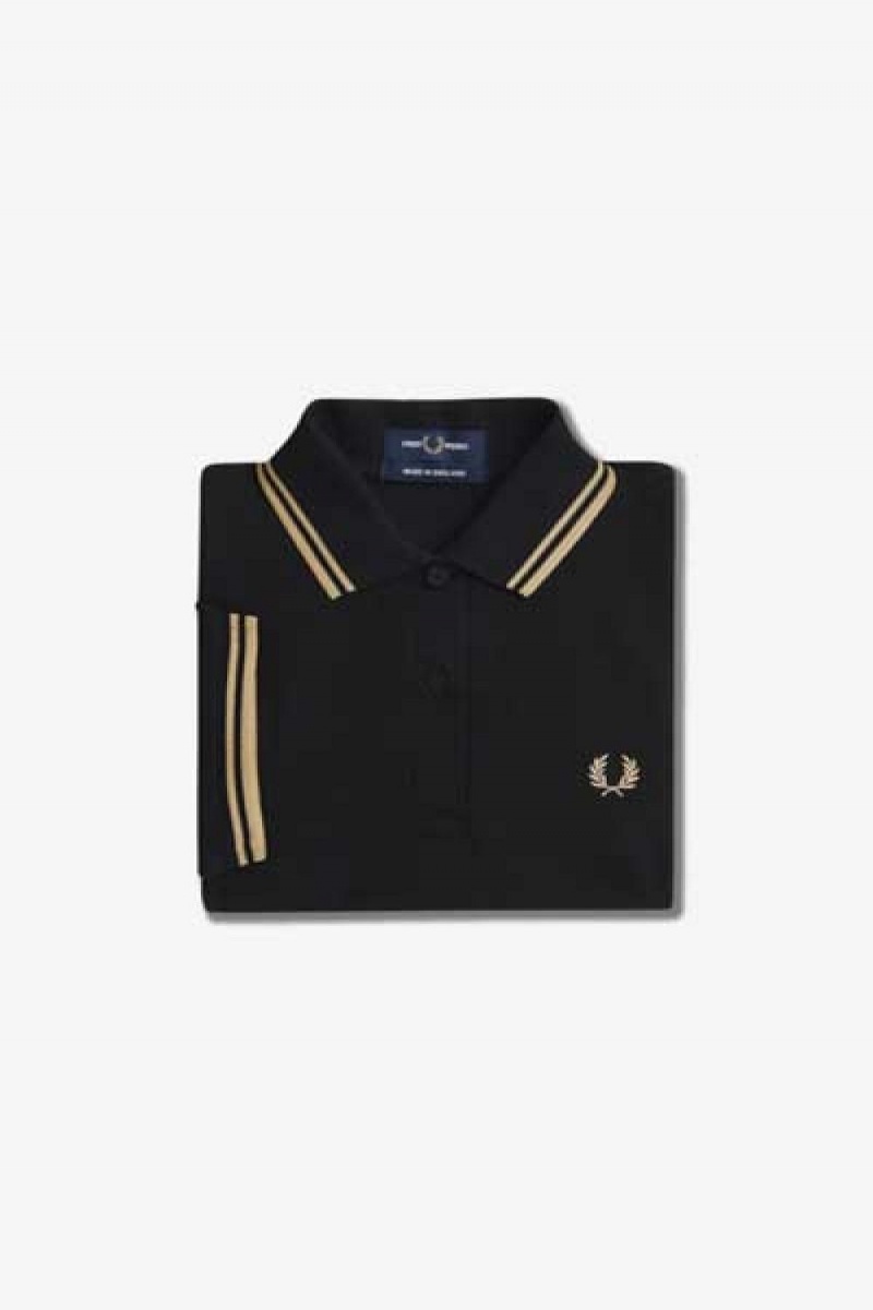 Fred Perry G12 Women's Shirt Black Champagne | UIZGX2768