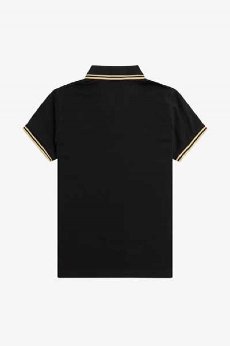 Fred Perry G12 Women's Shirt Black Champagne | UIZGX2768