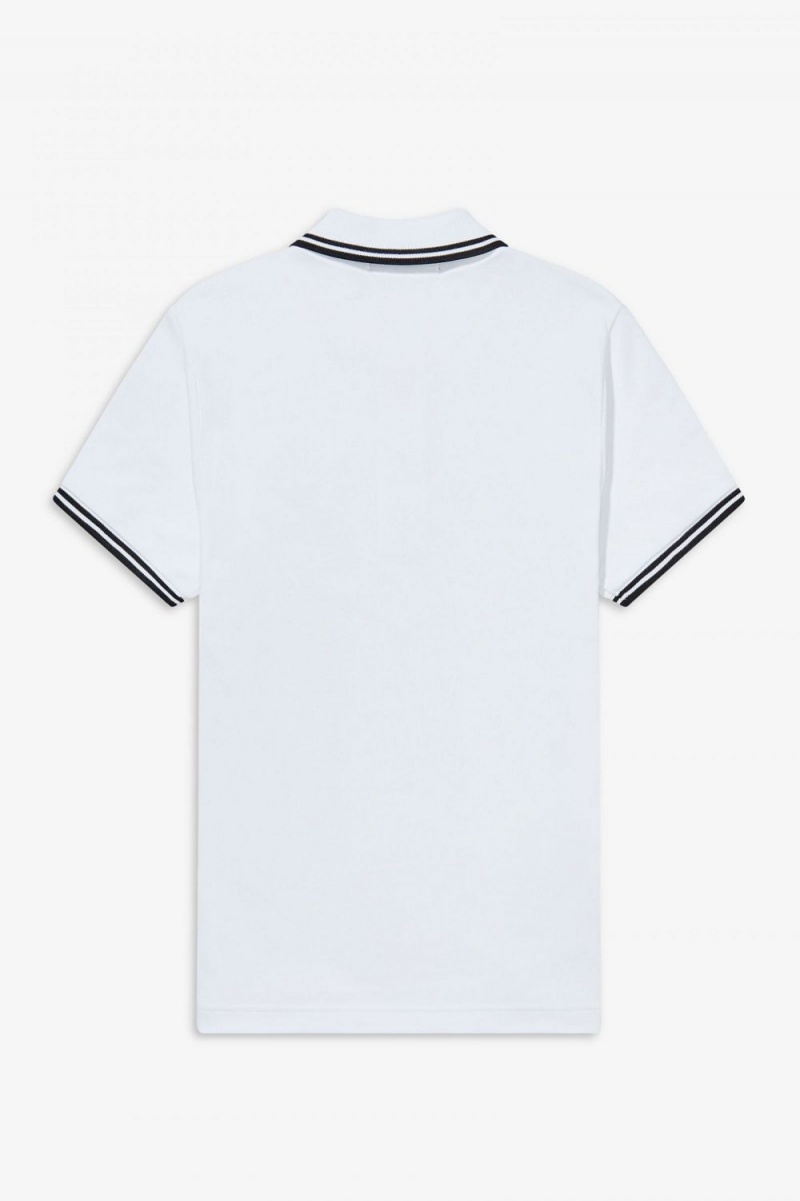 Fred Perry G3600 Women's Shirt White Black | VHKGX2908