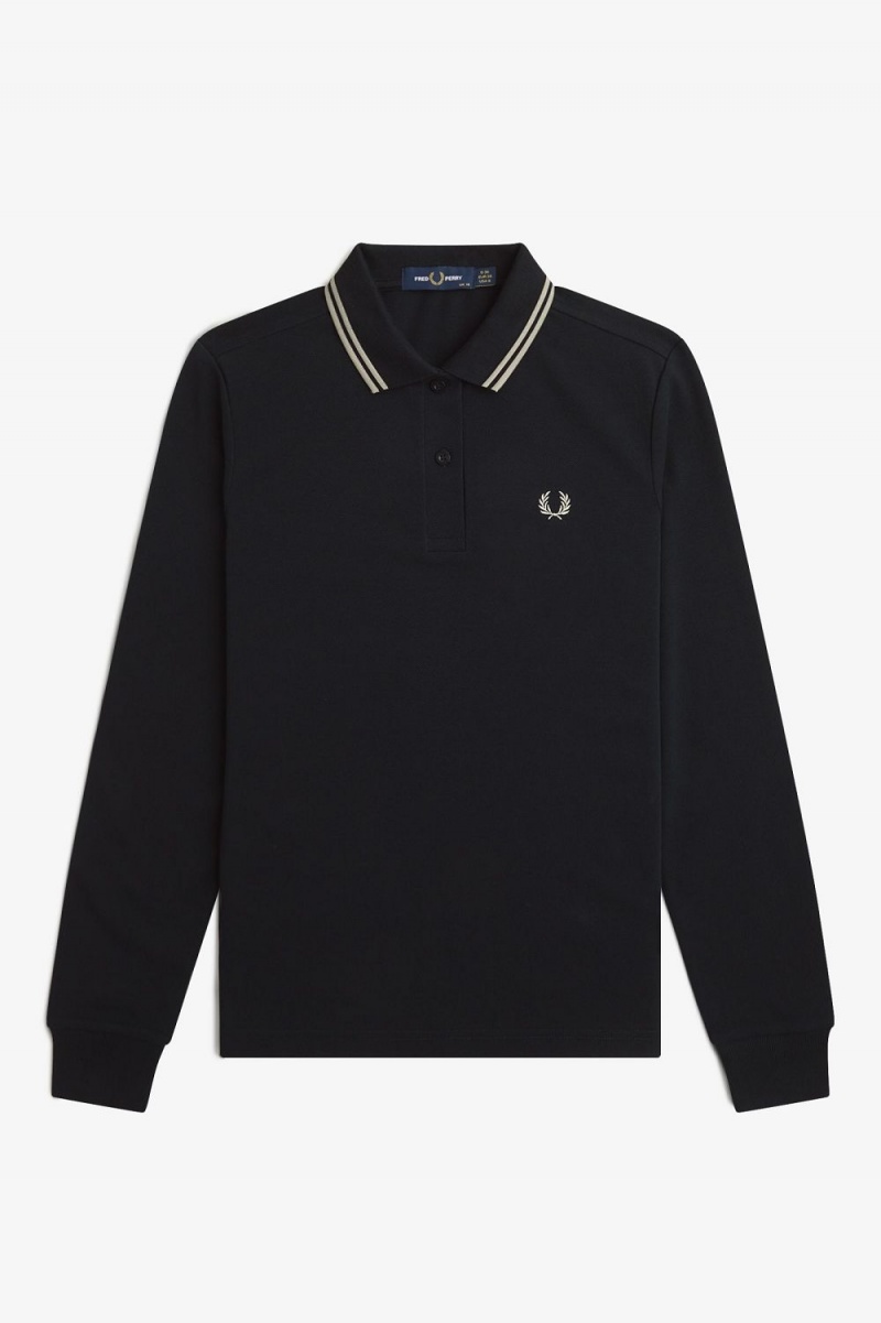 Fred Perry G3636 Women's Shirt Black Warm Grey | DAHWK5672