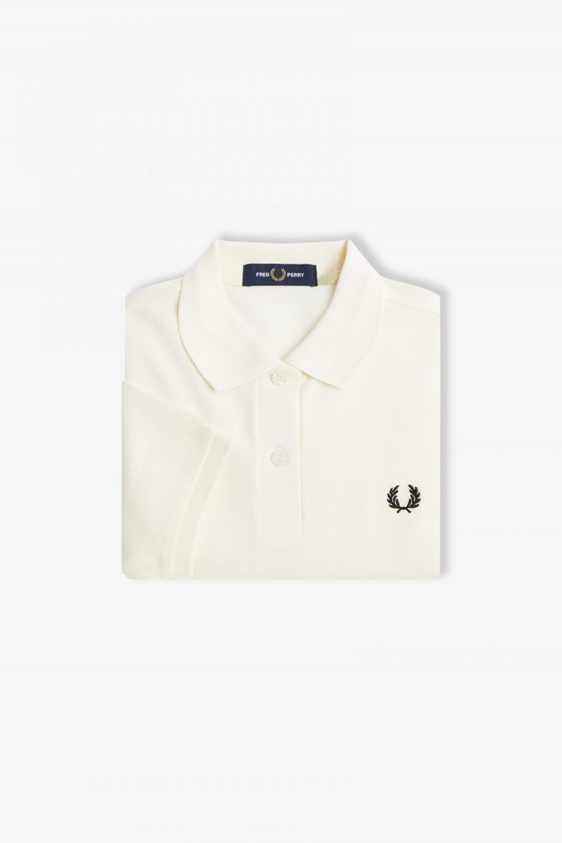 Fred Perry G6000 Women's Shirt Beige Black | TEYCU1459