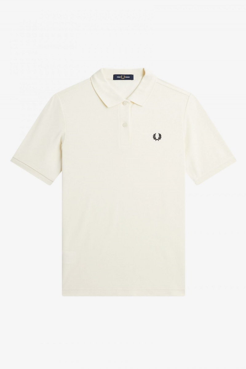 Fred Perry G6000 Women's Shirt Beige Black | TEYCU1459