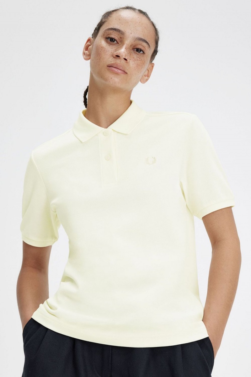 Fred Perry G6000 Women's Shirt Beige Oatmeal | WXDSV9630