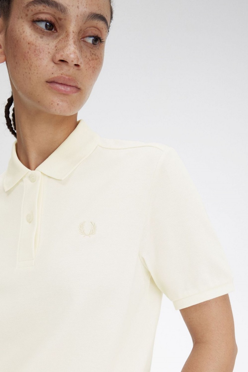 Fred Perry G6000 Women's Shirt Beige Oatmeal | WXDSV9630