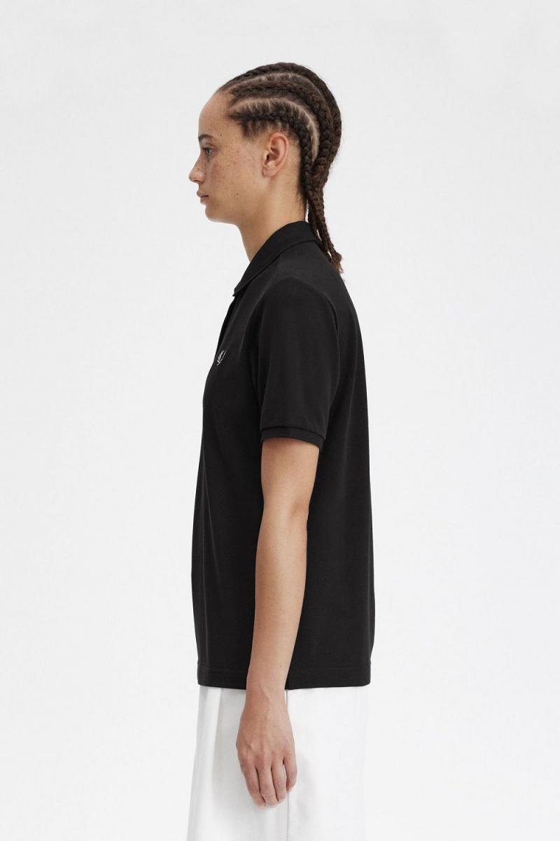 Fred Perry G6000 Women's Shirt Black Warm Grey | APLCI2913