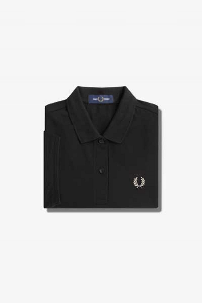 Fred Perry G6000 Women's Shirt Black Warm Grey | APLCI2913