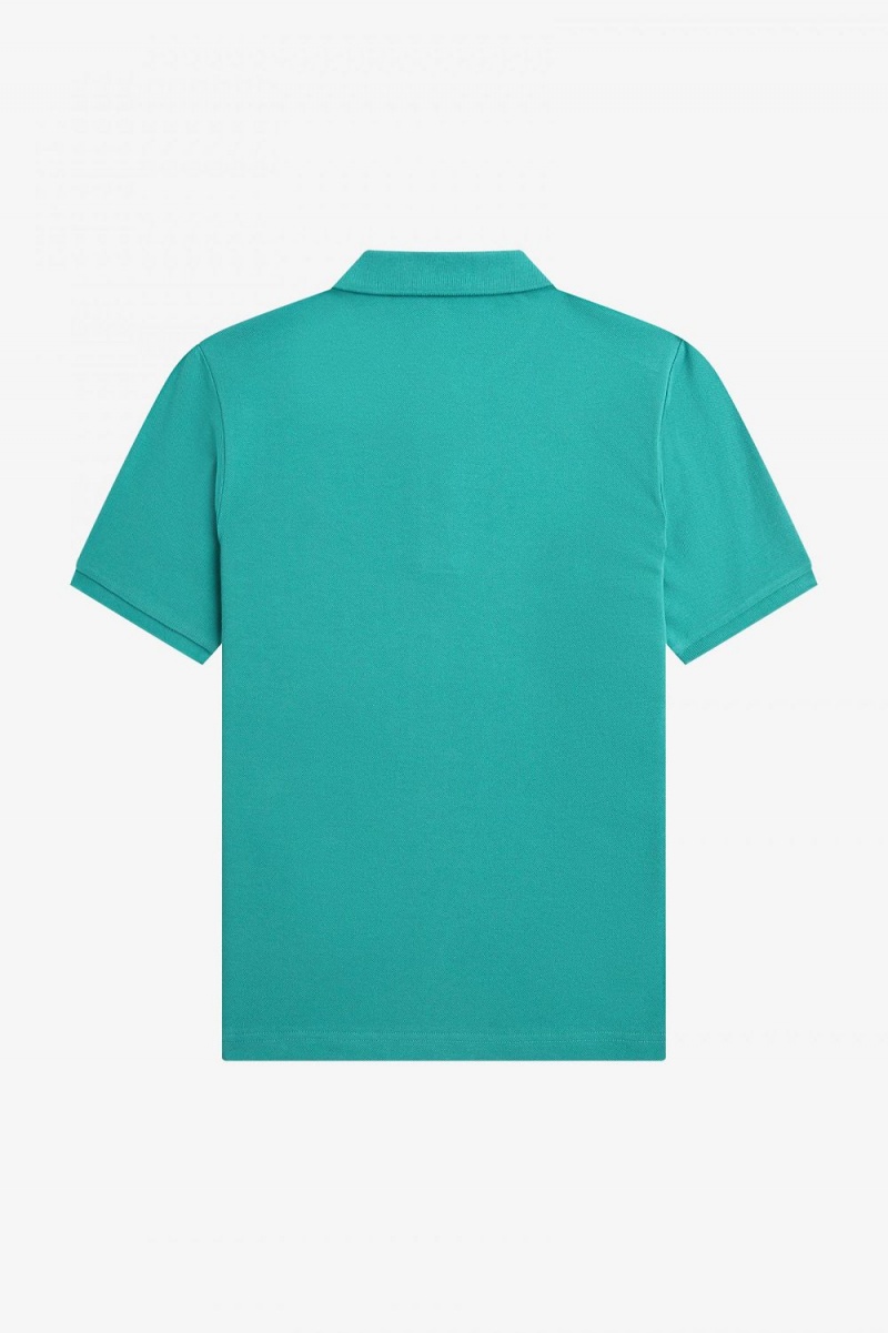 Fred Perry G6000 Women's Shirt Deep Mint Black | ZCDAG6987