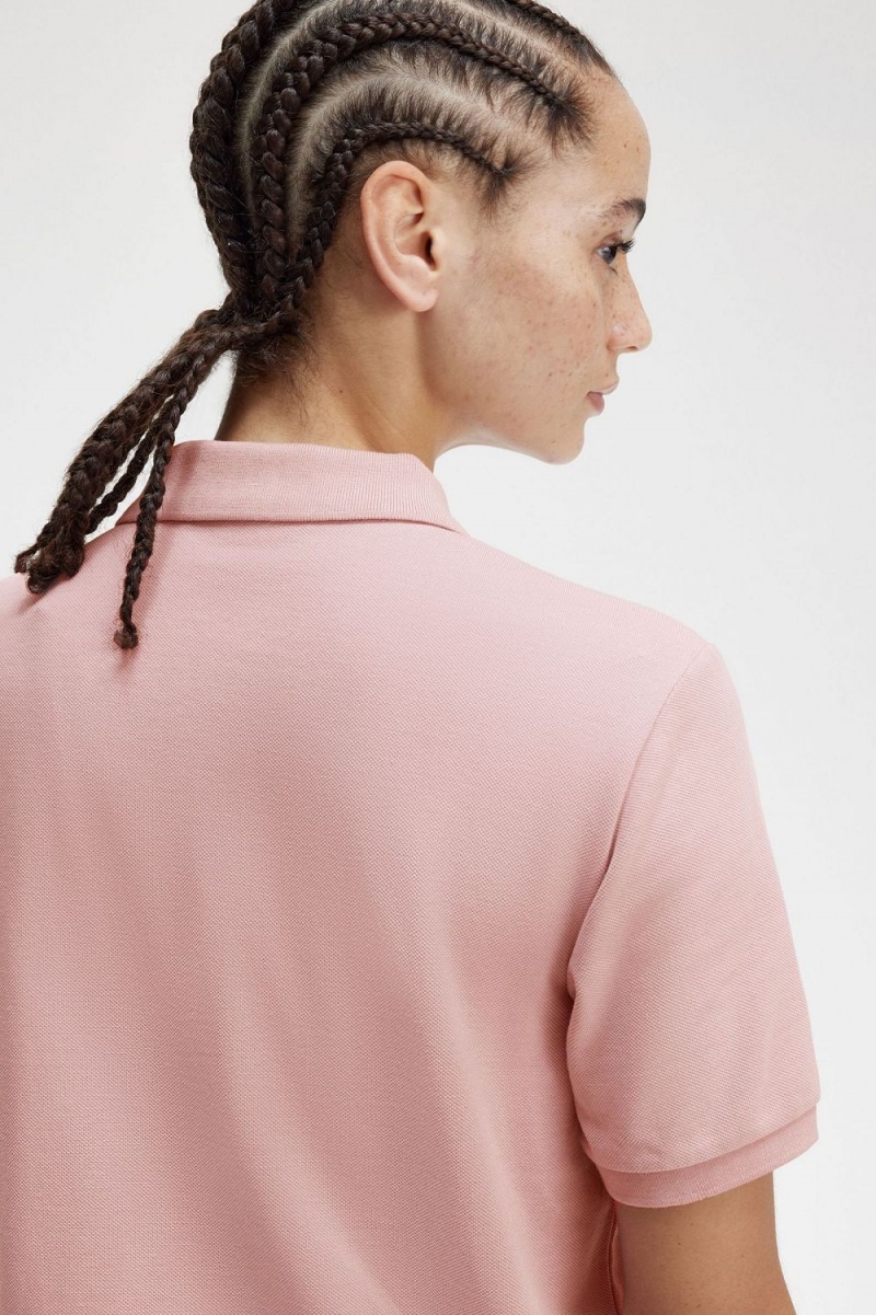 Fred Perry G6000 Women's Shirt Dusty Rose Pink Black | ZXANO5218