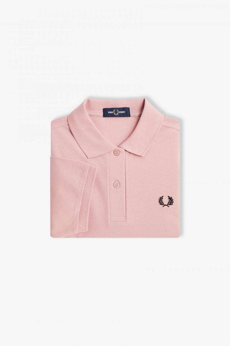 Fred Perry G6000 Women's Shirt Dusty Rose Pink Black | ZXANO5218