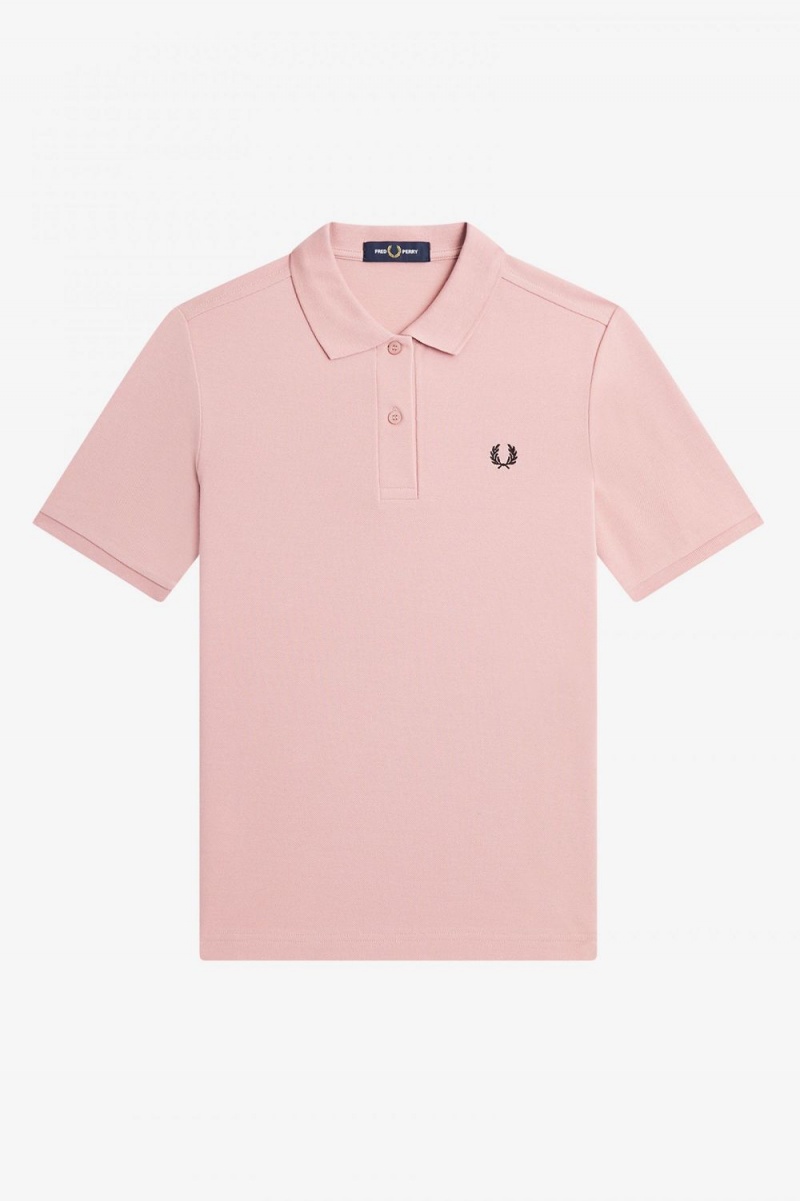 Fred Perry G6000 Women's Shirt Dusty Rose Pink Black | ZXANO5218