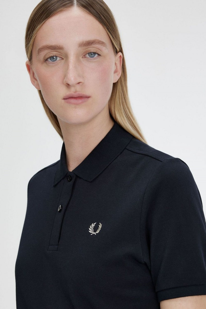 Fred Perry G6000 Women's Shirt Navy Oatmeal | AIJLB2150