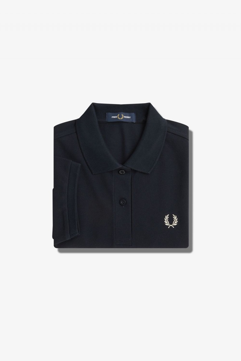 Fred Perry G6000 Women's Shirt Navy Oatmeal | AIJLB2150