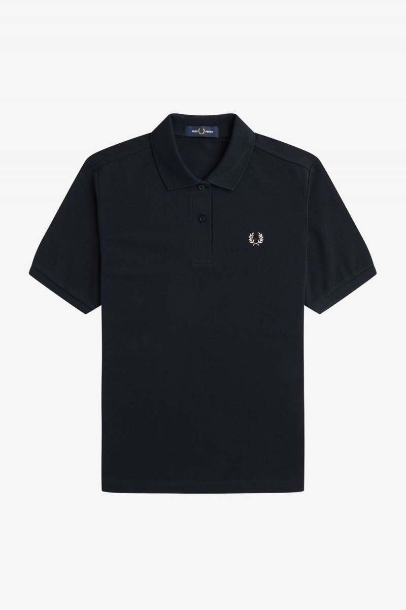 Fred Perry G6000 Women's Shirt Navy Oatmeal | AIJLB2150