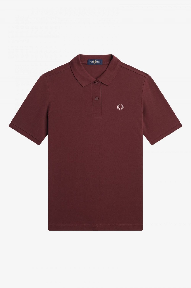 Fred Perry G6000 Women's Shirt Oxblood Dusty Rose Pink | TEGJI5302