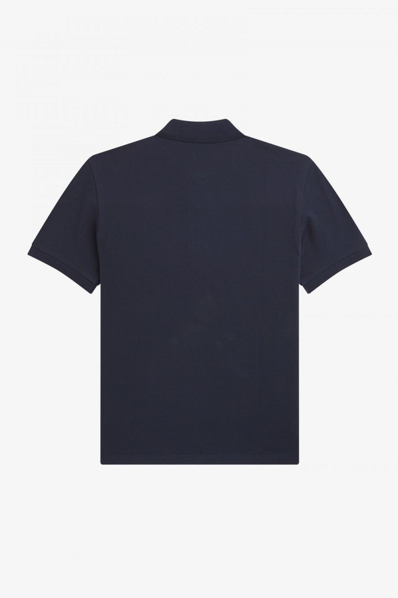 Fred Perry Glitch Stripe Men's Polo Shirt Navy | KRNAV7410