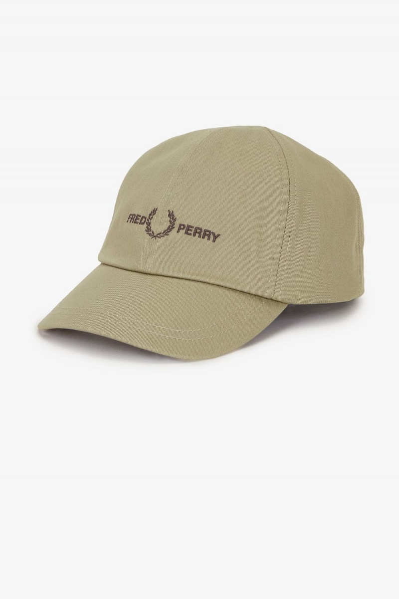 Fred Perry Graphic Branded Twill Men's Caps Warm Grey | CBLJM2564