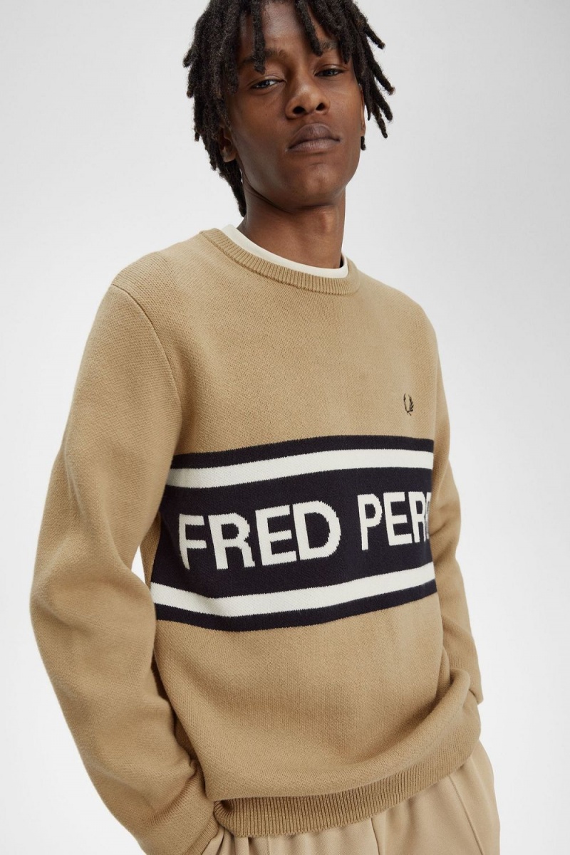 Fred Perry Graphic Men's Jumper Green | IMJVK0394