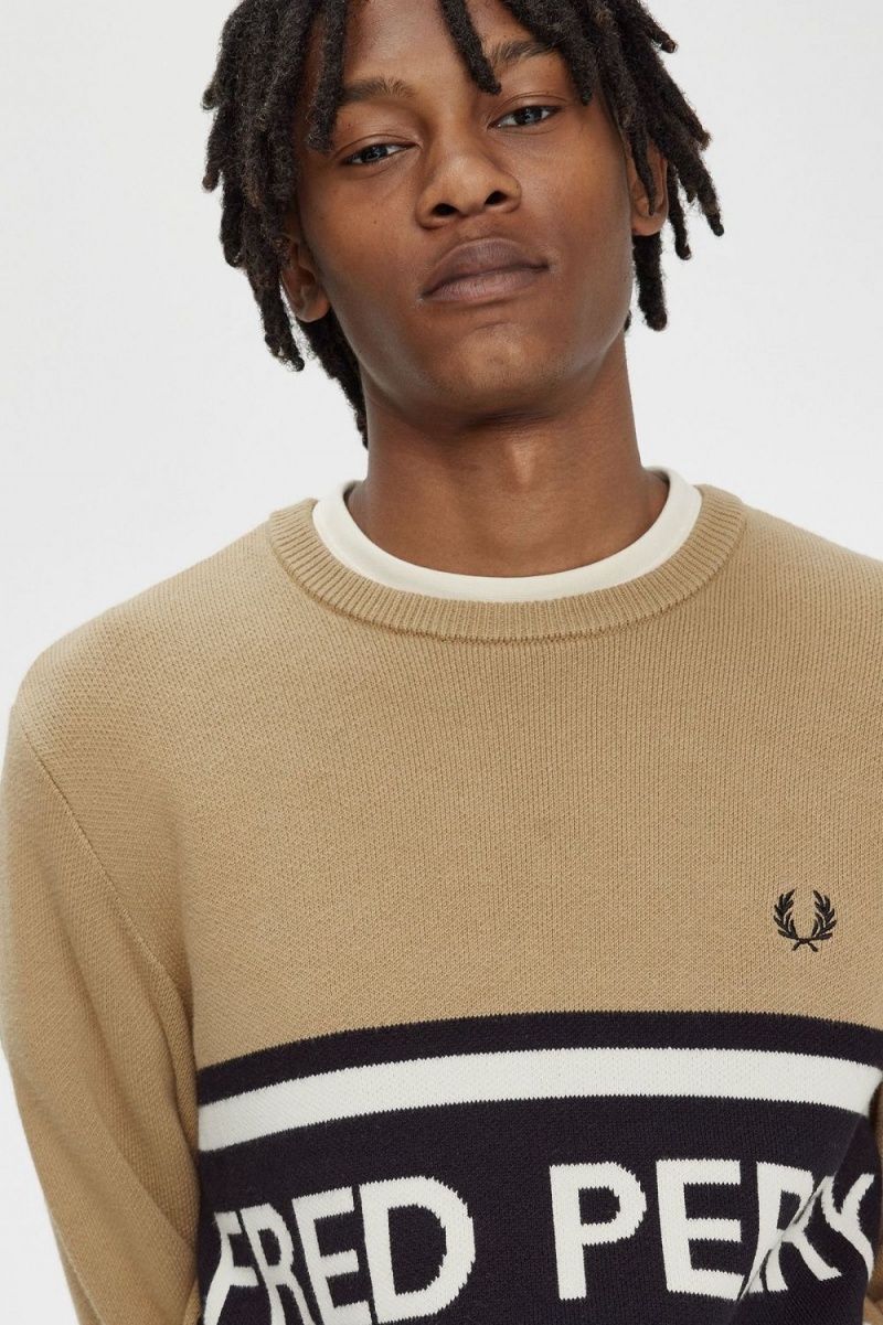 Fred Perry Graphic Men's Jumper Green | IMJVK0394