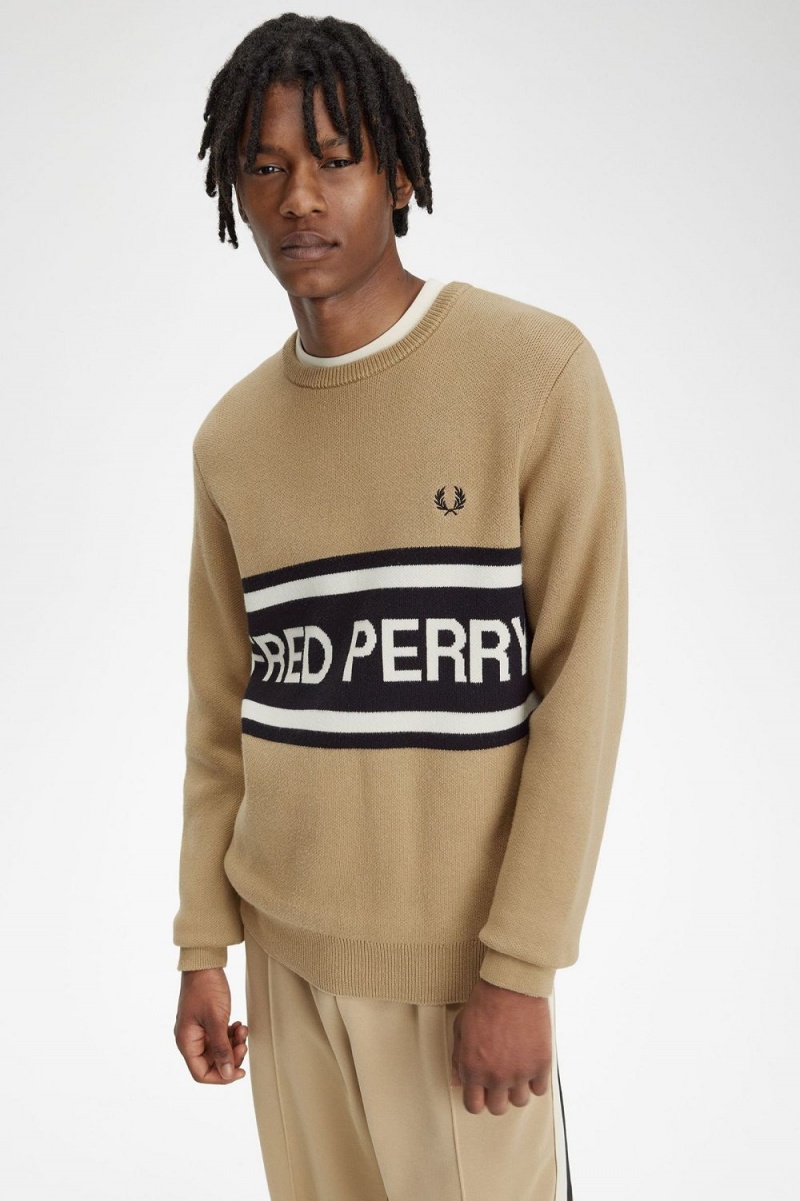 Fred Perry Graphic Men's Jumper Green | IMJVK0394