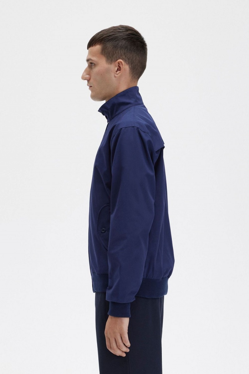 Fred Perry Harrington Men's Jackets Navy | QUMXO2594