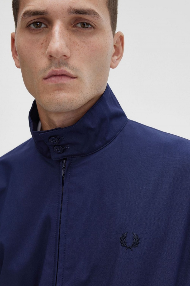 Fred Perry Harrington Men's Jackets Navy | QUMXO2594