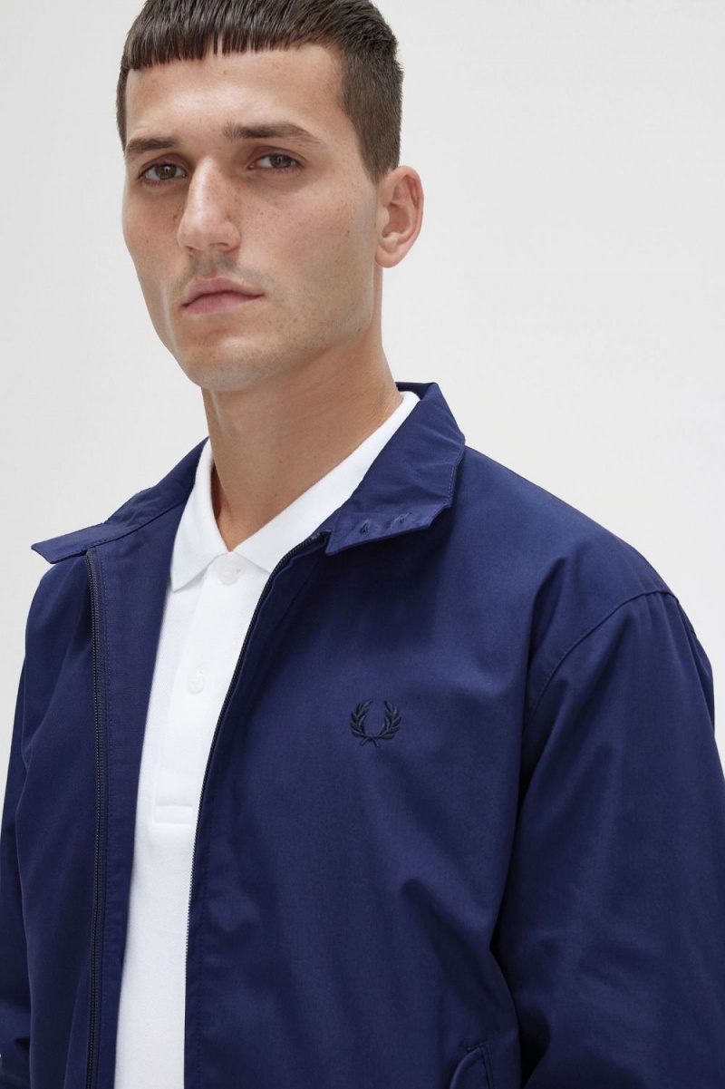 Fred Perry Harrington Men's Jackets Navy | QUMXO2594